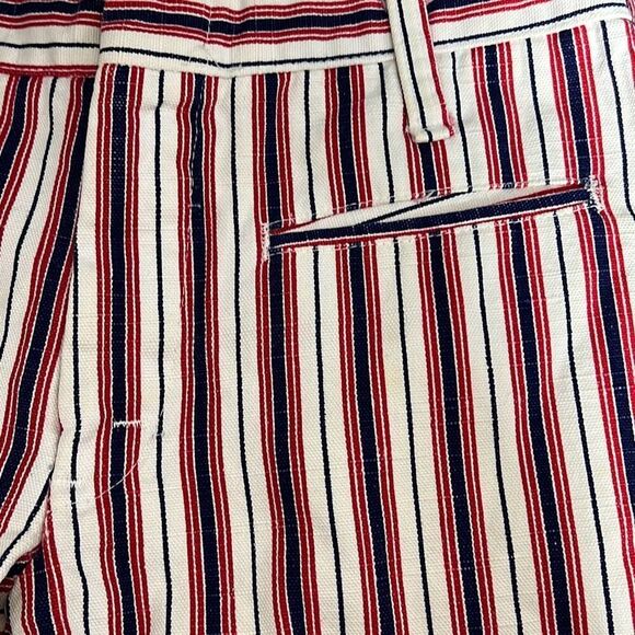 Vintage Anvil Women's Welt Pockets Striped Multicolor Wide Leg Casual Pants Size - Picture 8 of 9